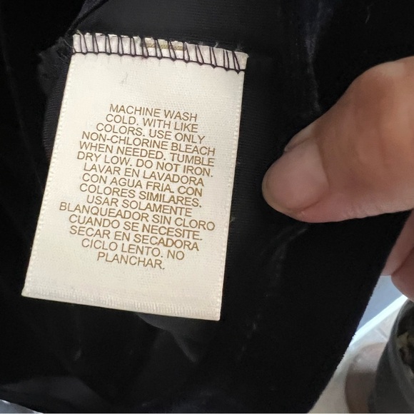 Christie And Jill Black Velvet Blouse XL Glam Rock Goth Holiday - Picture 5 of 5